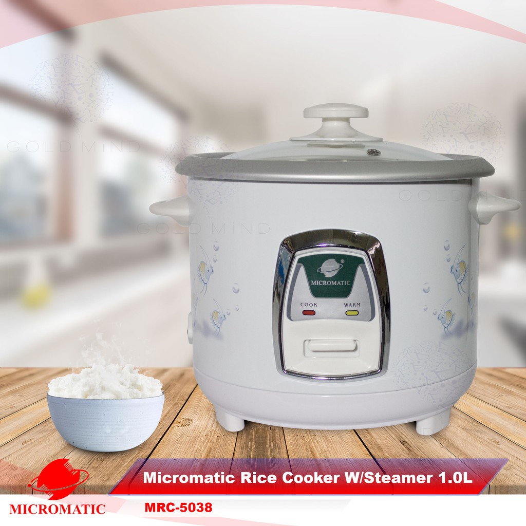 Micromatic Rice Cooker W/Steamer 1.0LYellow Elephant Everyday Low