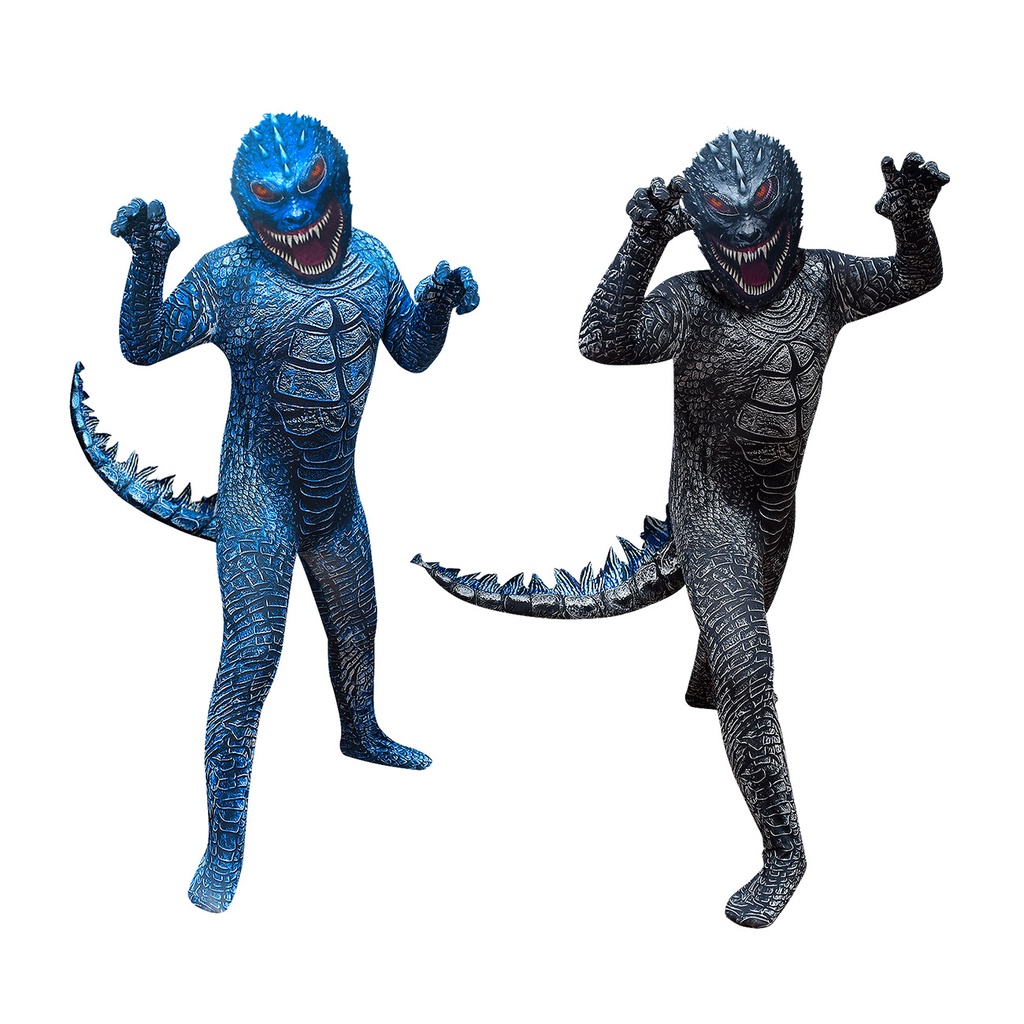 Godzilla Cosplay Costume Children Performance Monster Costume Godzilla Onepiece Suit Headgear