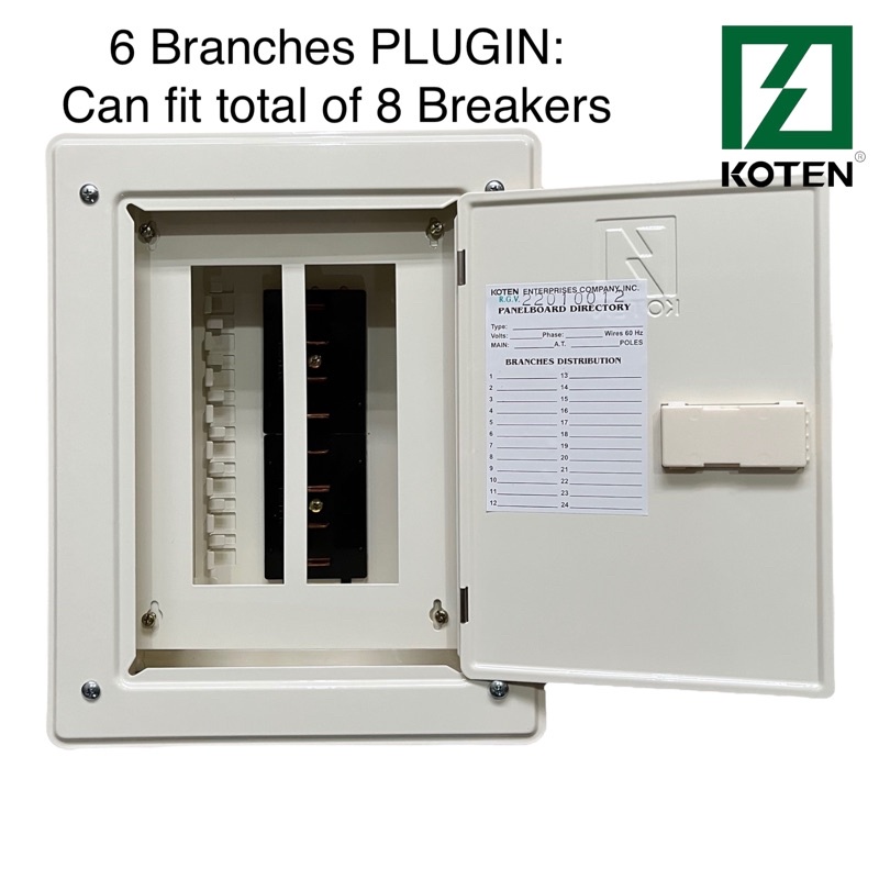 (NEW PACKAGING) America / KOTEN PLUGIN Panel Board/Box Branches 4,6,8