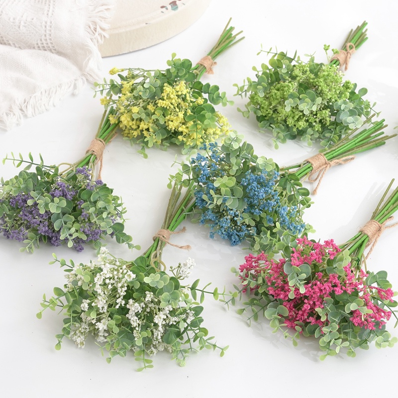 12pcs/1bunch Gypsophila bouquet flowers artificial flowers eucalyptus