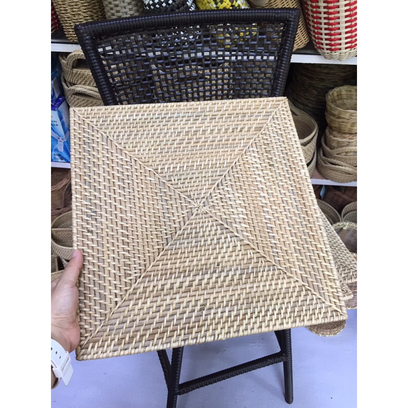 Rattan Placemat Square Table Mat Decorative Mat Shopee Philippines