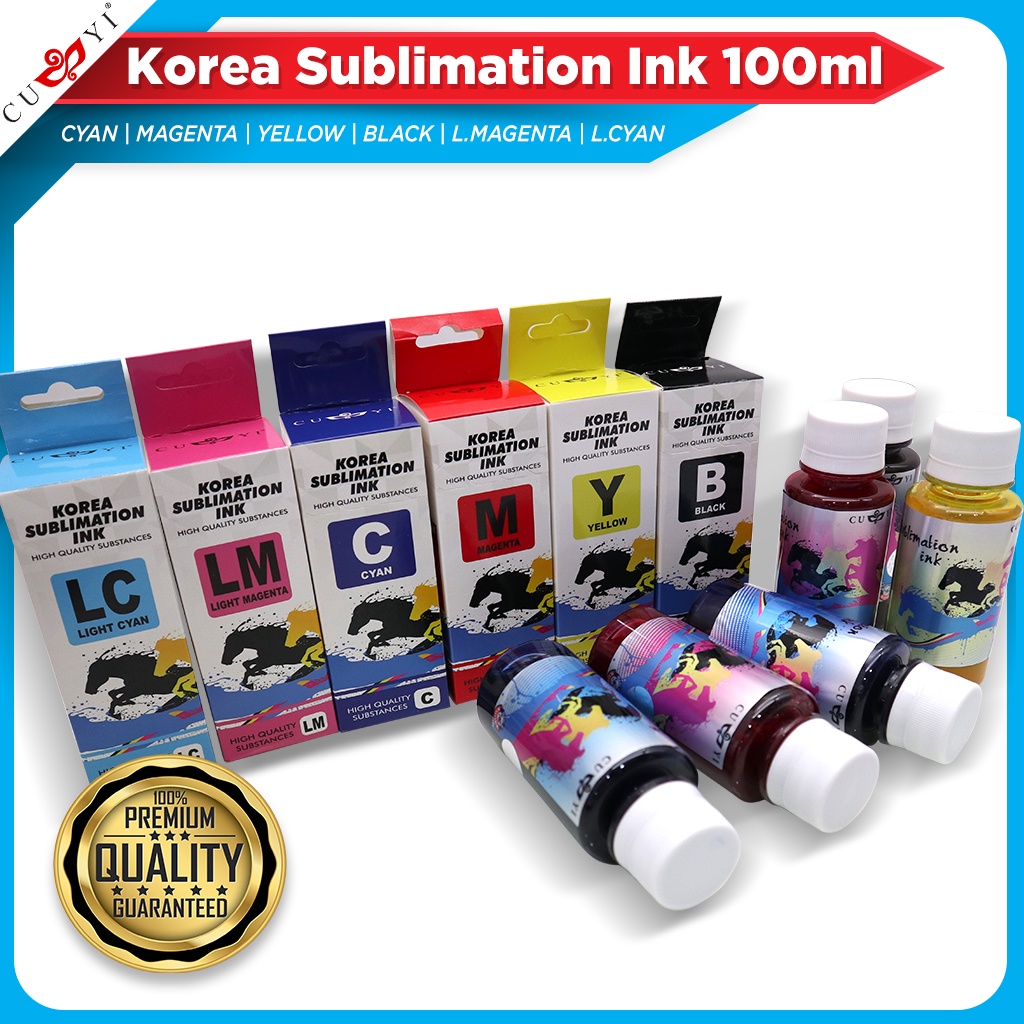 CUYI Korea Sublimation Ink 100ML for Inkjet Printer for Sublimation