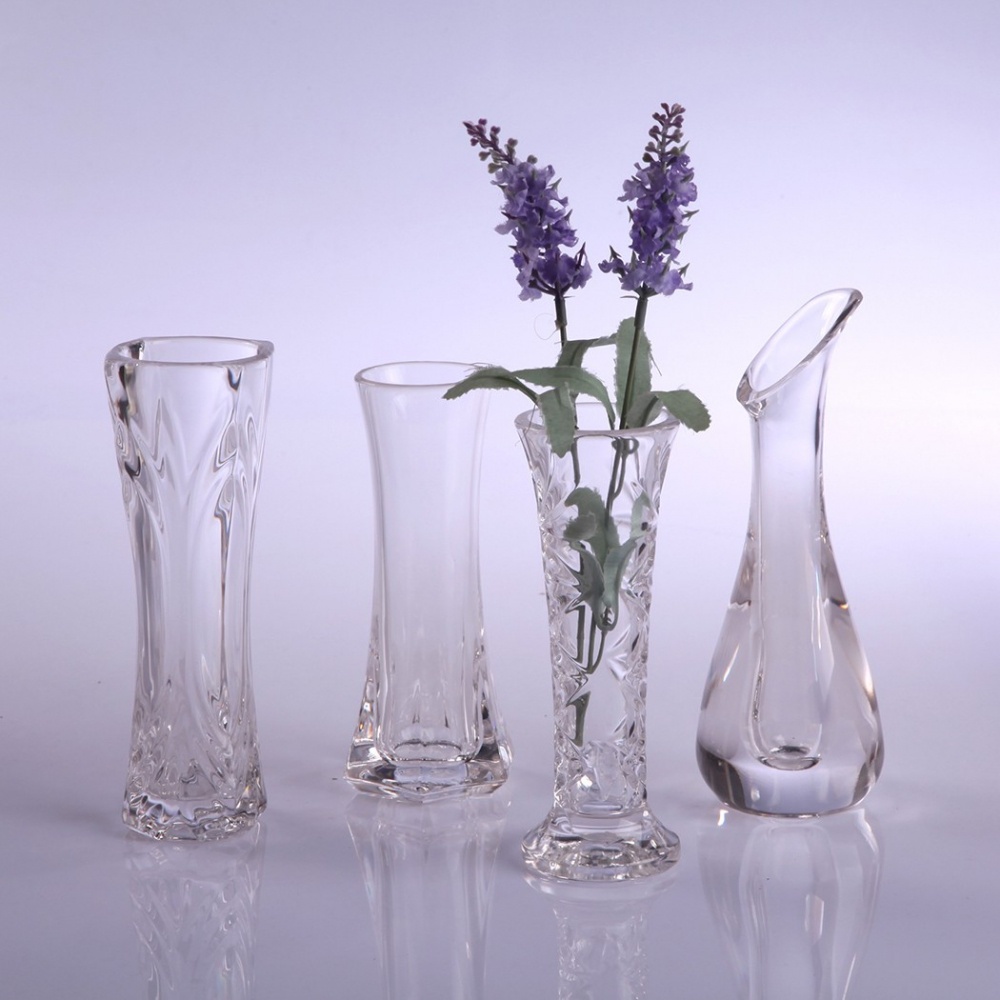 Clear Plastic Flower Vase Home Wedding Modern Floral DisplayTable