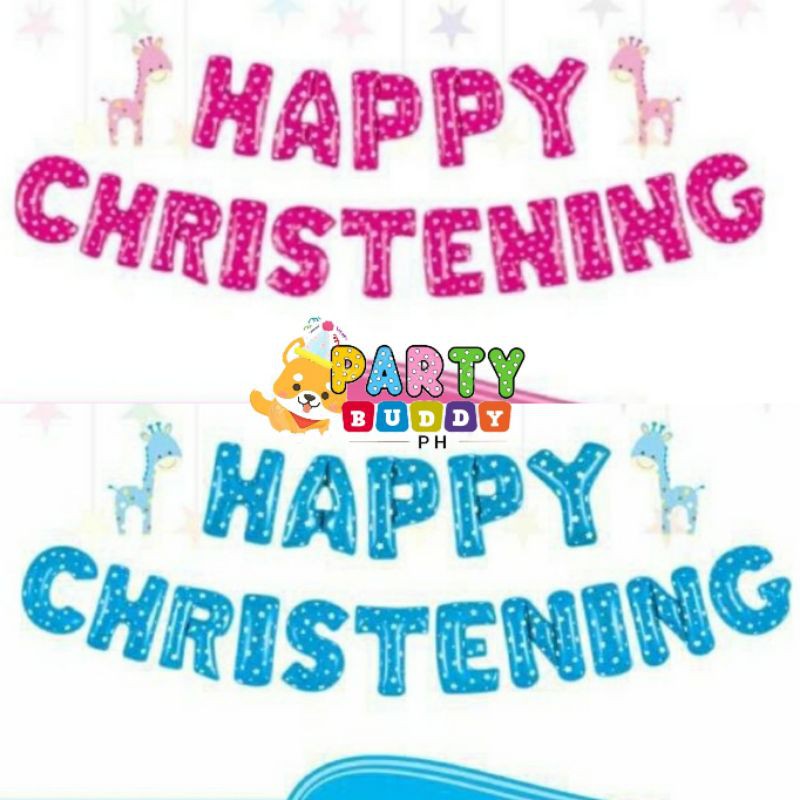 Happy Christening 16inches Letters Foil Set Shopee Philippines