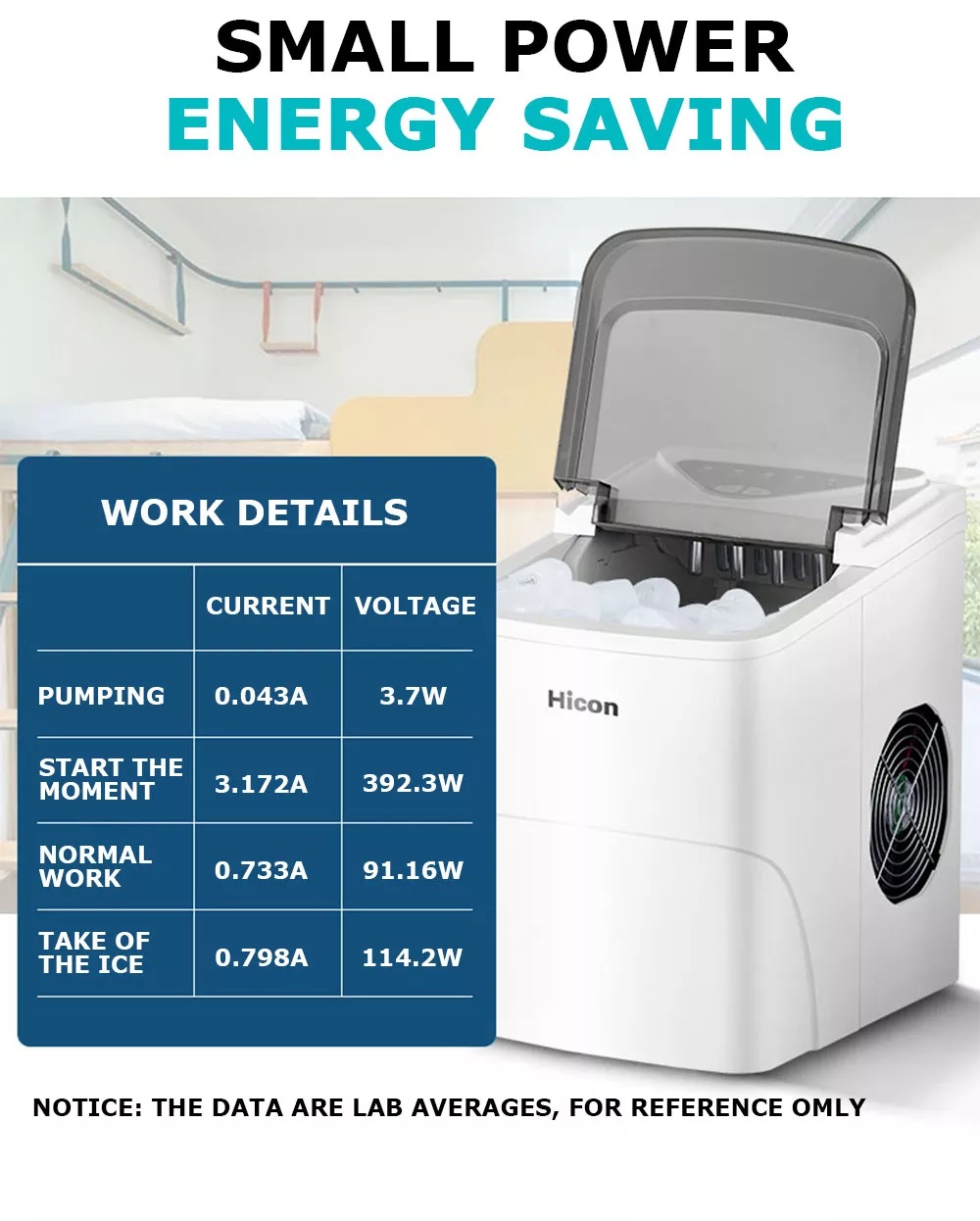 Hicon Ice Maker Other Ska Automatic Electric Household Mini Square