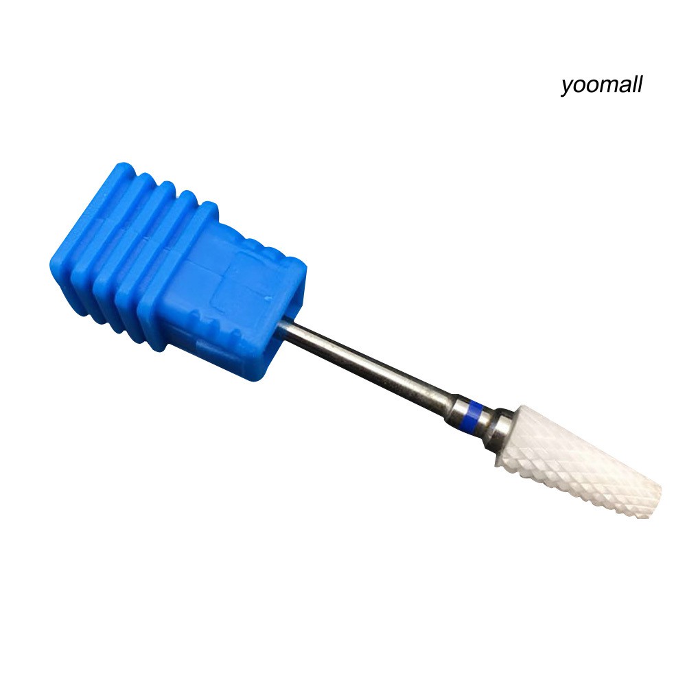 [YOOMALL] Flat End Ceramic Nail Electric Rotary File Drill Bit Head