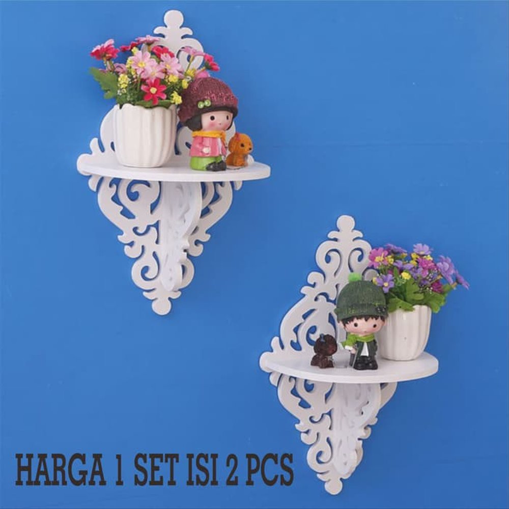 Decorative Rack Shabby chic vintage shelf (1 set contains 2) SMALL K537