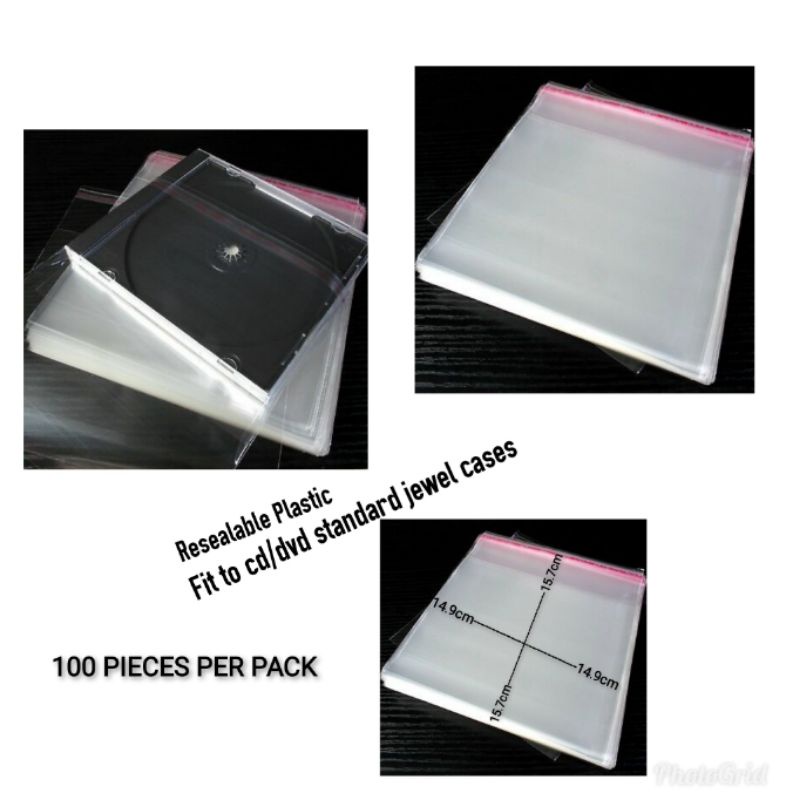 Resealable Clear Plastic Storage for Standard Jewel cases Cover