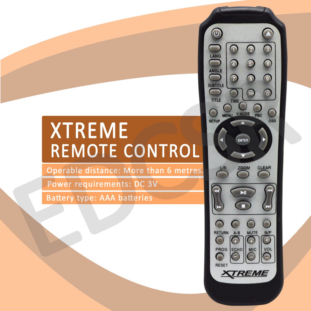 XTREME Remote Control for MIDI/DVD/Karaoke Player Shopee Philippines