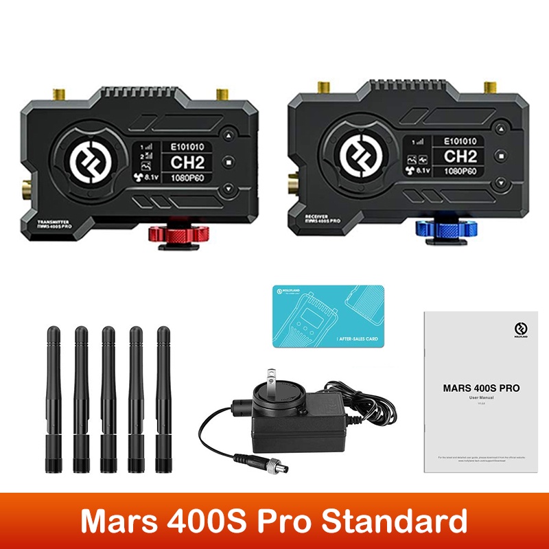 Hollyland Mars 400S Pro Wireless Video Transmission System SDI+HDMI Dual Ports 0.08s Latency
