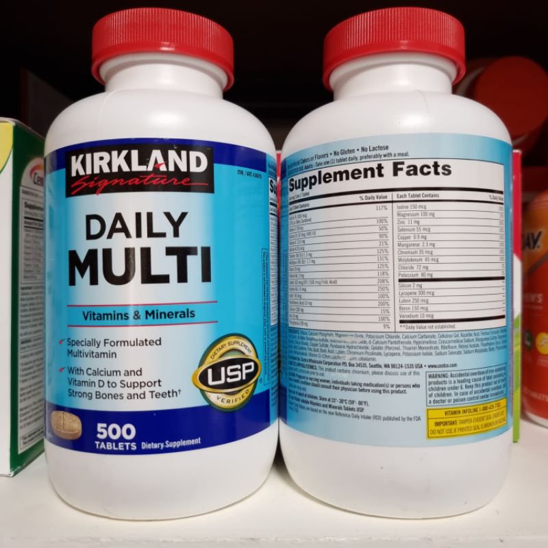 Kirkland Signature Daily Multi Vitamins and Minerals 500 tablets