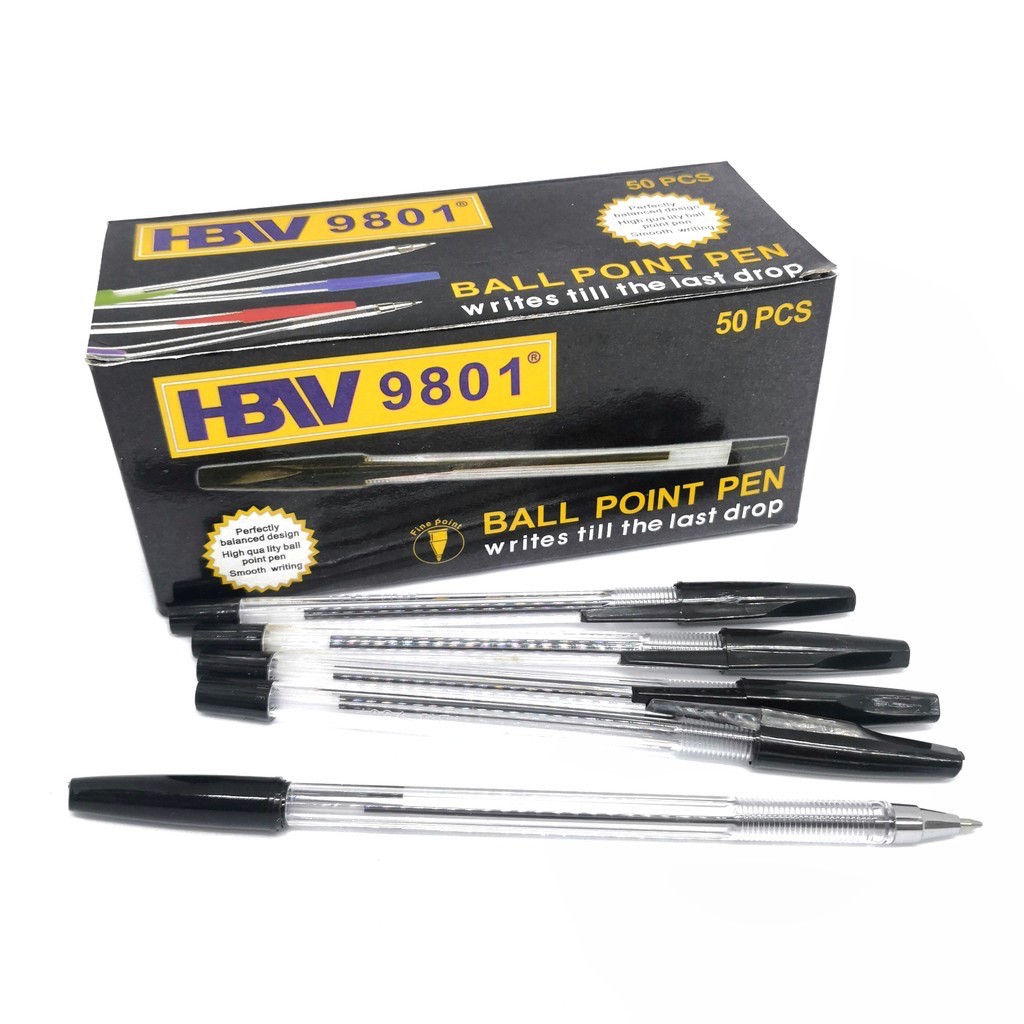 CSQUARE 50pcs HBW 9801 BALL POINT PEN Shopee Philippines