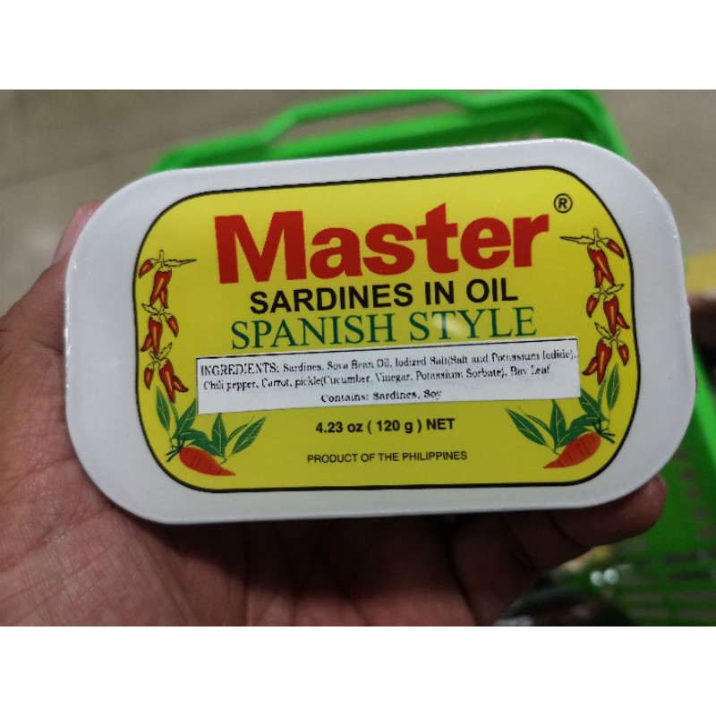 Master Sardines In Oil Spanish Style 120g Authentic Shopee Philippines