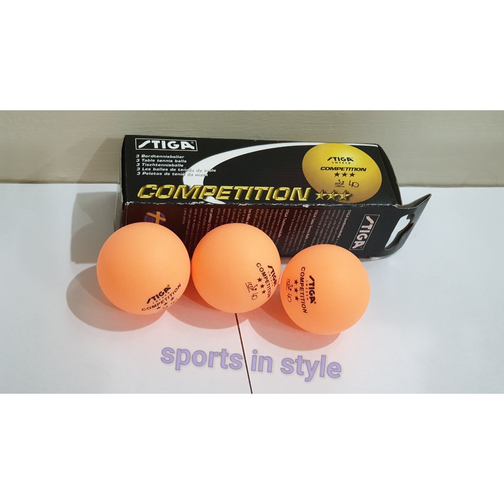 STIGA Table Tennis balls 3 star Balls Yellow Orange and White Shopee