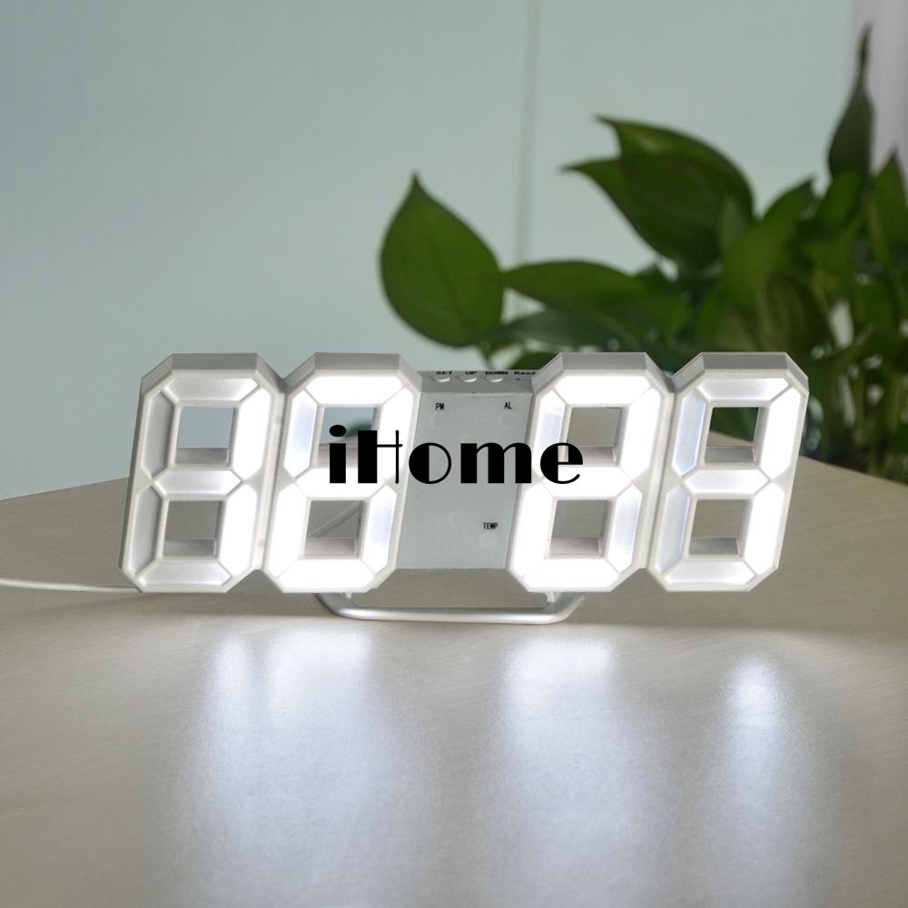3D LED Wall Clock Modern Digital Alarm Clocks Display Shopee Philippines
