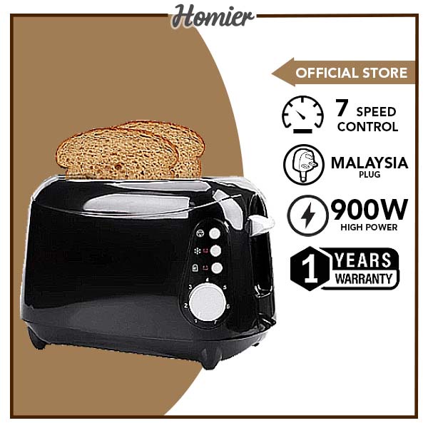 Ship 24Hrs 2 Slice Bread Toaster 7 Level Pembakar Roti Toaster UOMD