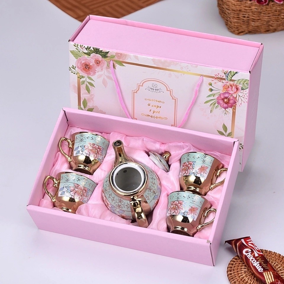 Elegant Princess Tea Pot and Tea Cup Set With Gift Box Shopee Philippines