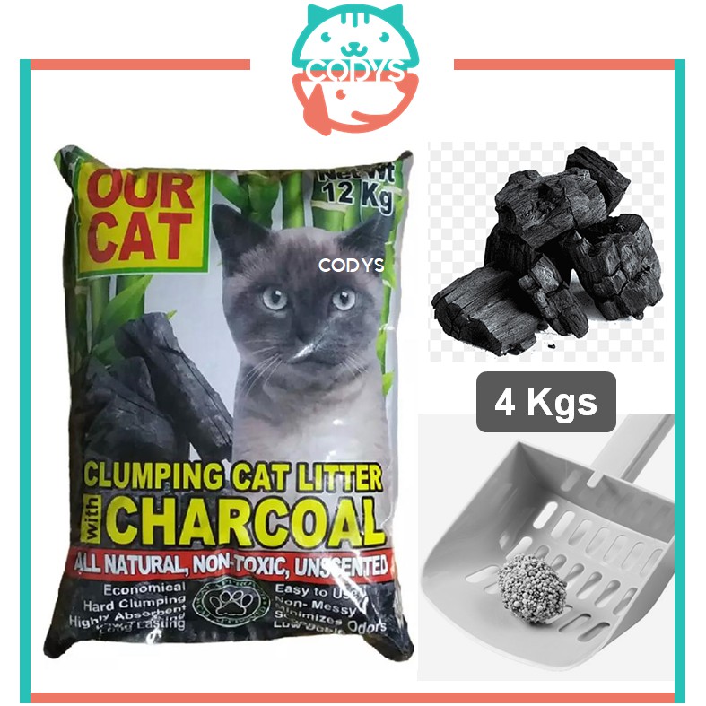 OUR CAT Clumping Cat Litter with Charcoal (4 kgs) Shopee Philippines