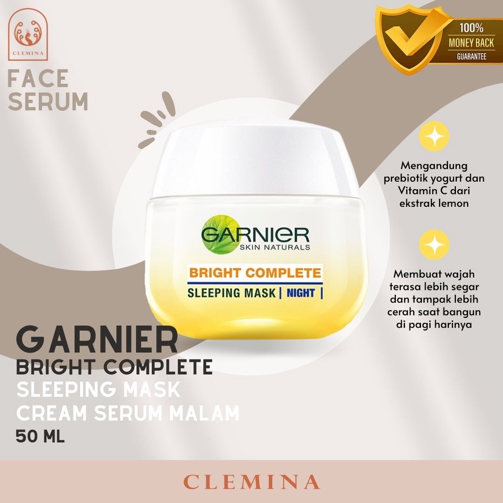 Garnier Bright Complete Night Yoghurt Sleeping Mask Night Cream 50ml