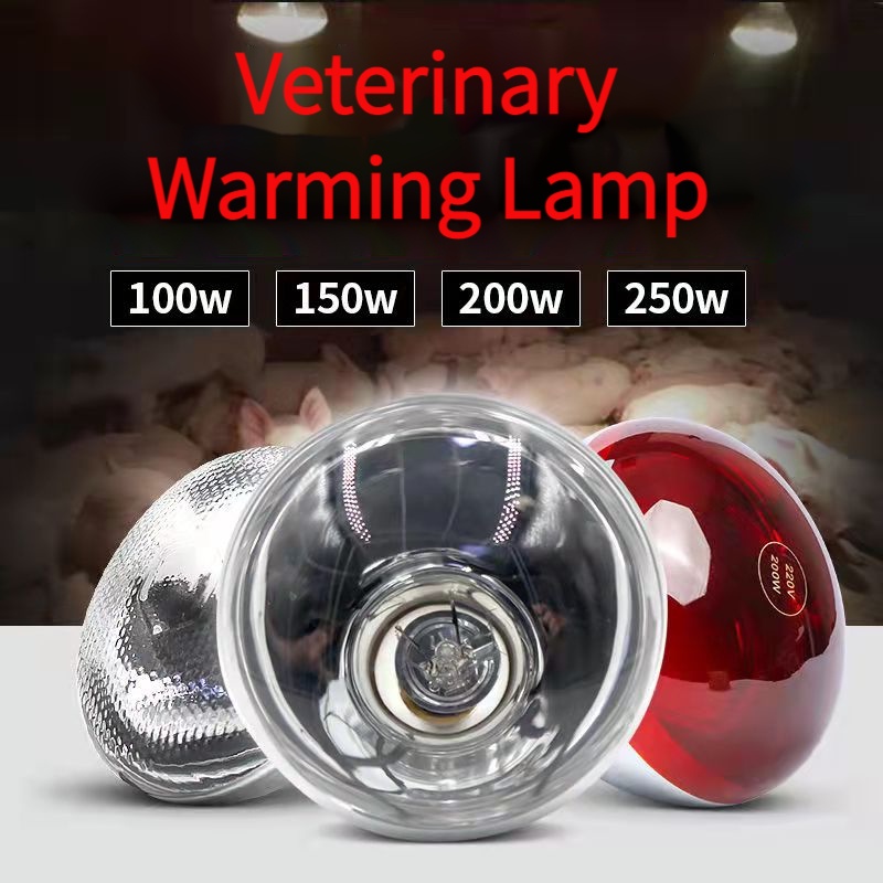 Pig Heat Lamp 100/150/200/250W Light Thickening Heat Lamp Thermal Preservation Bulb Farm Piggy