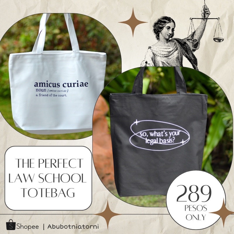 THE PERFECT LAW SCHOOL TOTE BAG Shopee Philippines