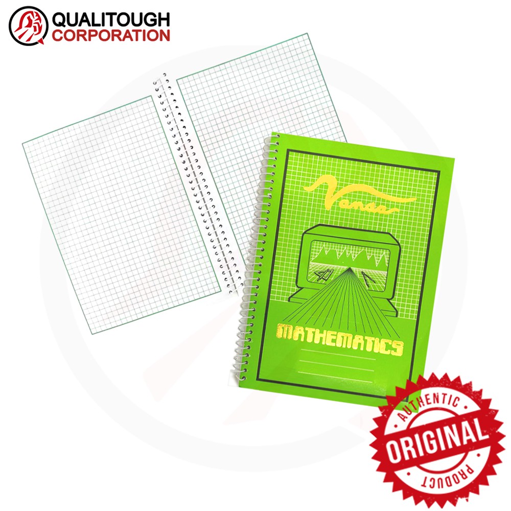 Vanda Math Graphing Notebook 6" x 8.5" 80pp leaves pages Shopee