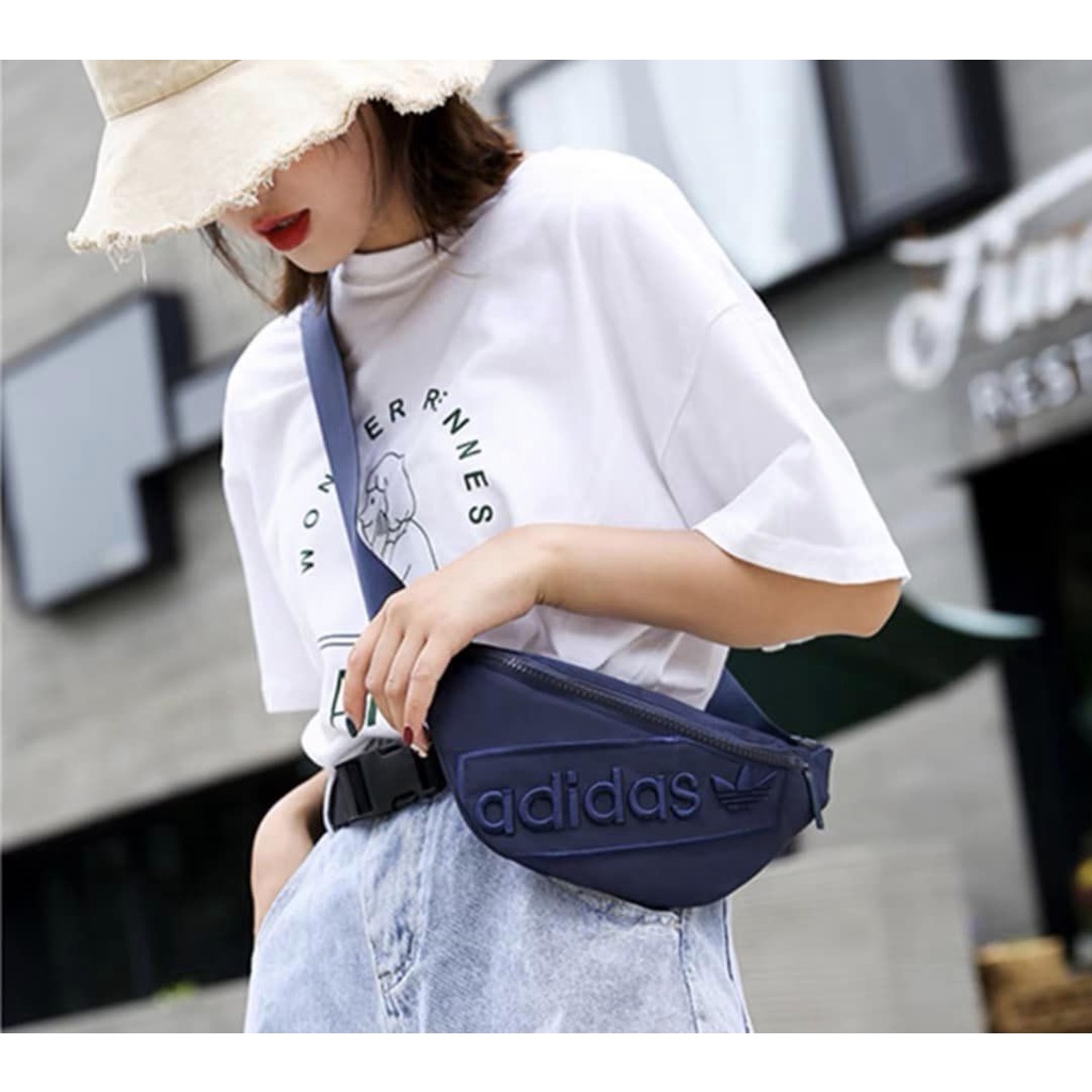 ADIDAS BELT BAG "Navy Blue" Premium Quality Shopee Philippines