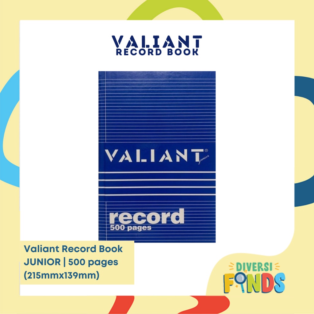 1 pc Valiant or Officemate Record Book Junior / Big Size 150pgs
