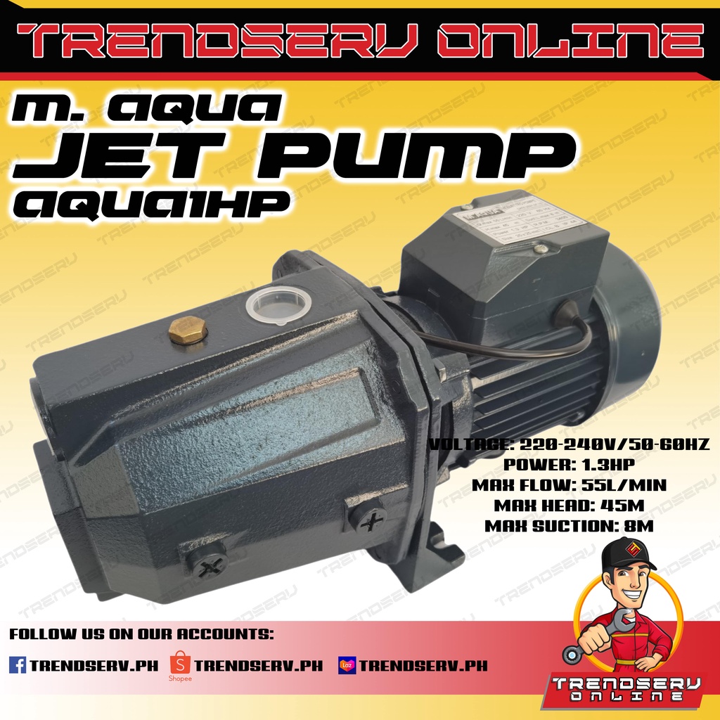 M. AQUA /MEGA SELFPRIMING Jet Water Pump 1.3HP AQUA1HP Shopee