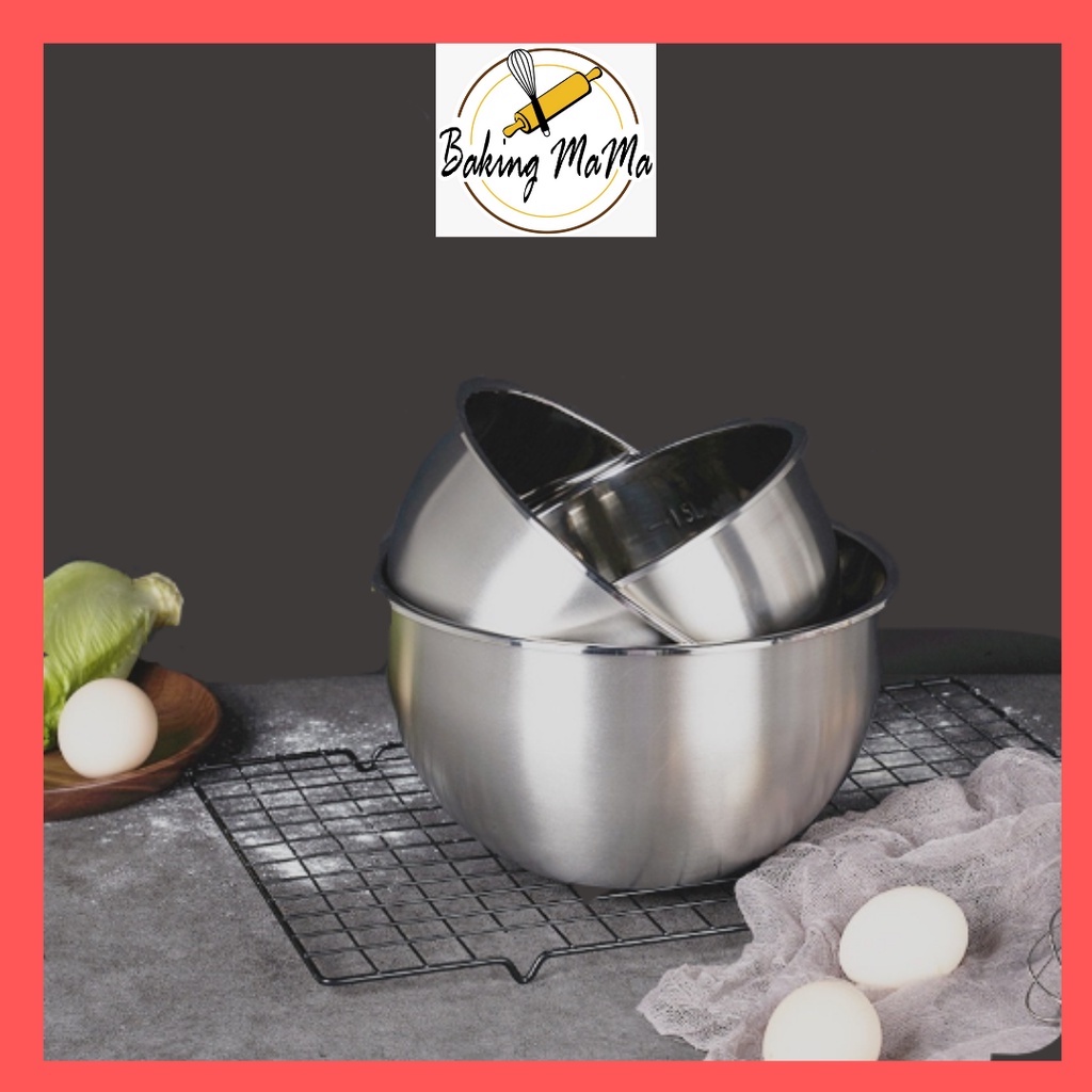 Stainless Steel Mixing Bowl Bread Mixing Bowl Cake Mixing Bowl Shopee