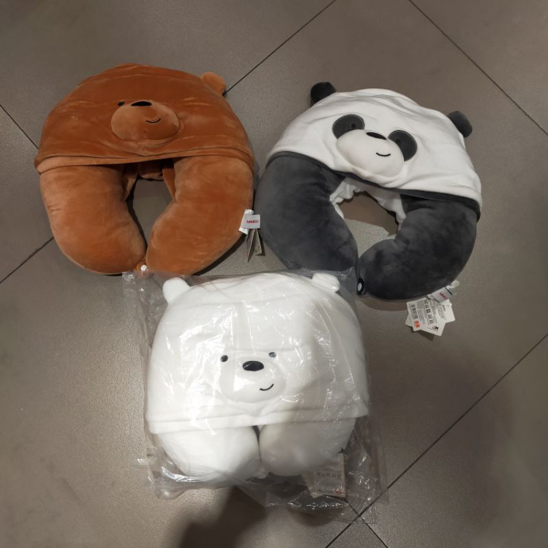Miniso Neck Pillow & hoodie we bare bears Shopee Philippines