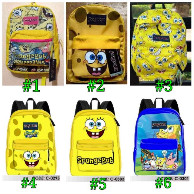 jansport backpack COD JANSPORT CHARACTER SPONGEBOB DESIGNS BACKPACKS