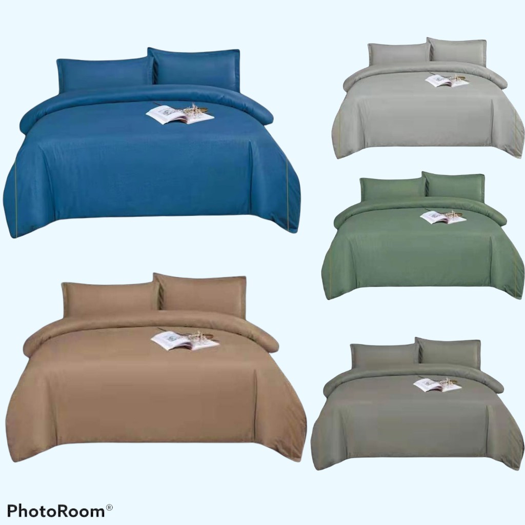 4in1 KING SIZE BEDSHEET DUVET COVER SET US COTTON GOOD QUALITY Shopee