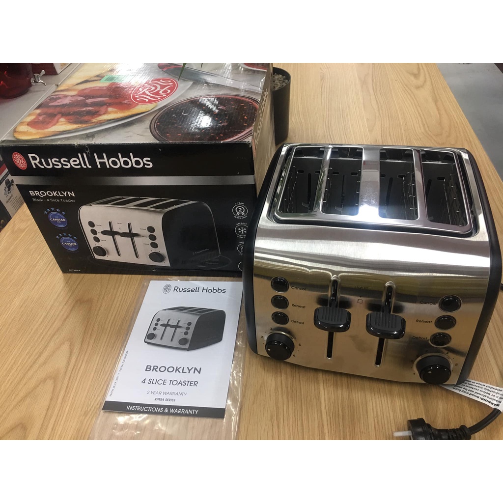 AUS Russell Hobbs Brooklyn Black 4 Slice Toaster Shopee Philippines