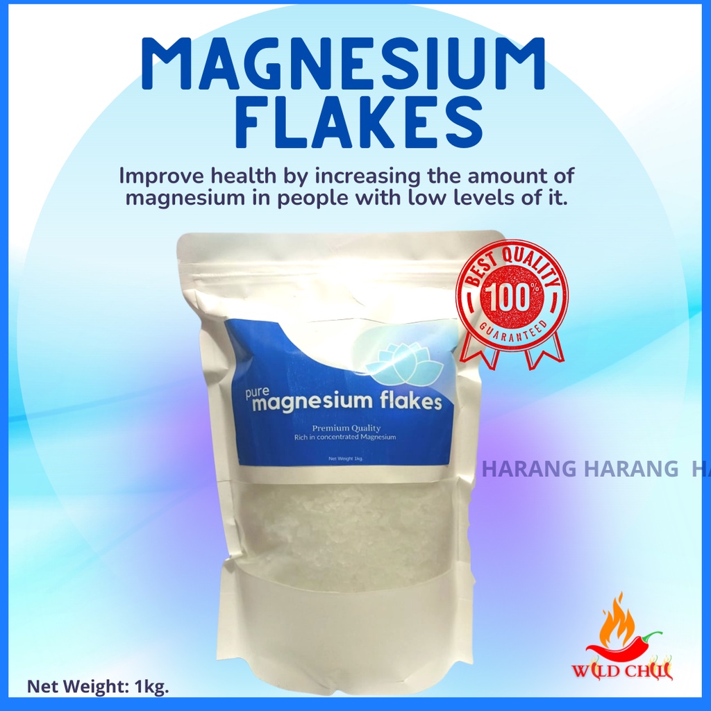 [HARANG] 1KG. MAGNESIUM FLAKES MAGNESIUM CHLORIDE Dead Sea Salt for