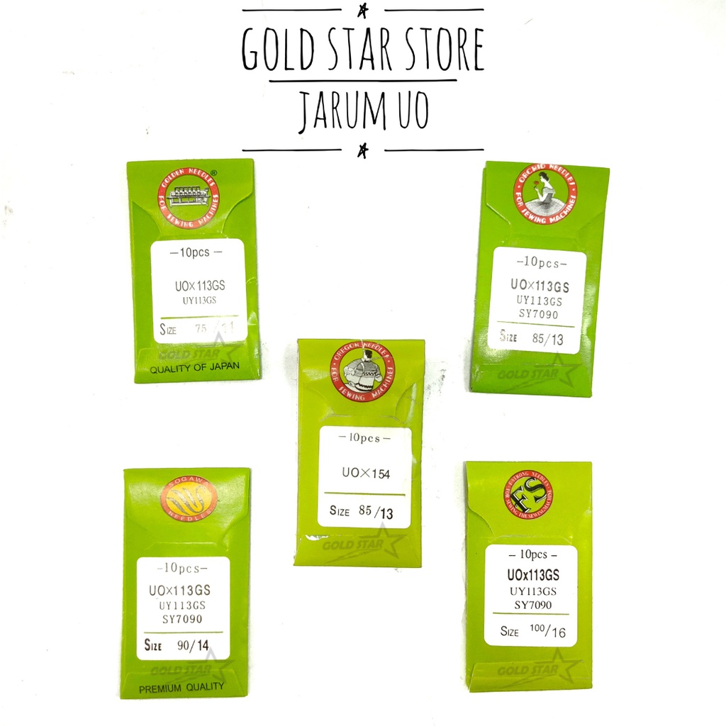 MESIN Kansai Rubber Sewing Machine Needles UOx113GS Crooked Needles