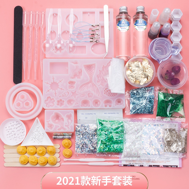 66pcs DIY Crystal Epoxy Resin Starter Kit, Epoxy Resin Supplies for