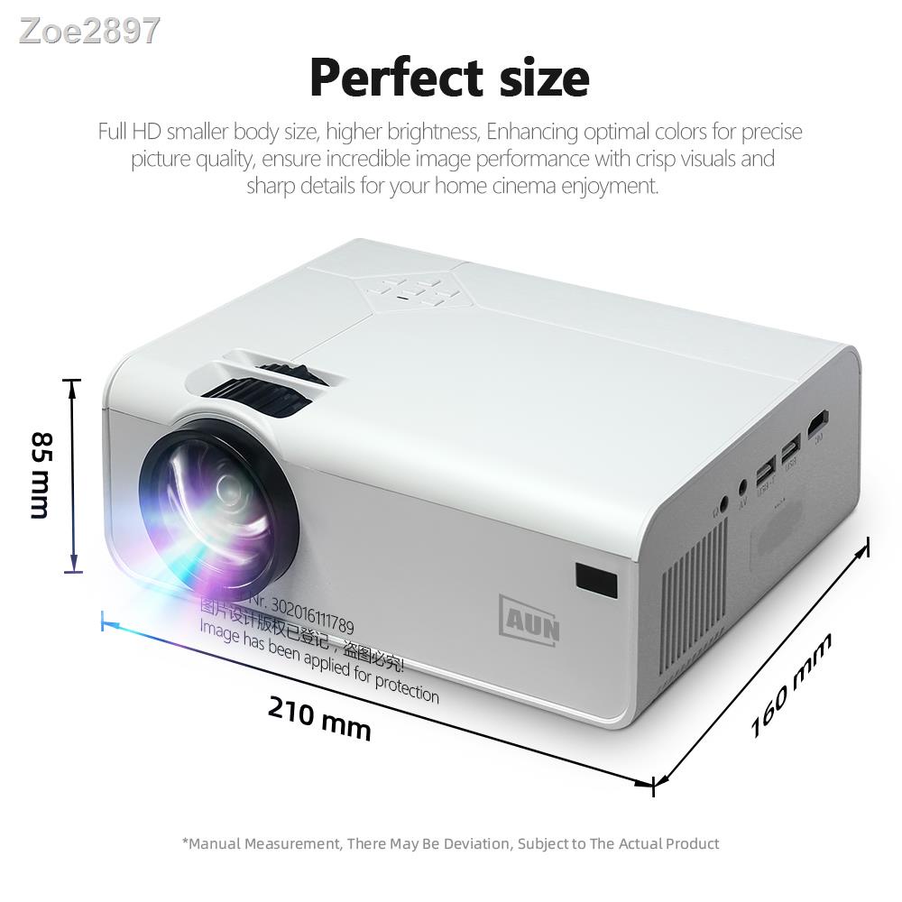 AUN Full HD 1080P Projector A13 MINI Beamer LED Home Theater Android