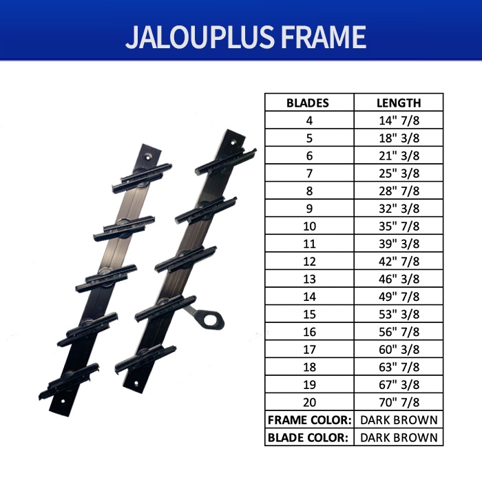 Jalouplus Jalousie Frame 1116 Blades for Louver Window 1 Pair (Left