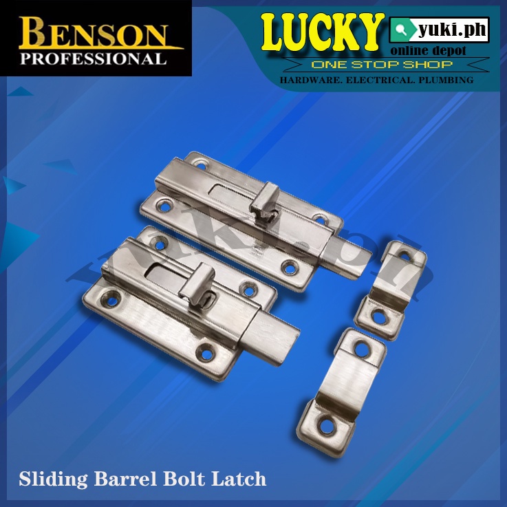 BENSON STAINLESS STEEL DOOR LATCH SLIDING LOCK BARREL BOLT (1346410)3