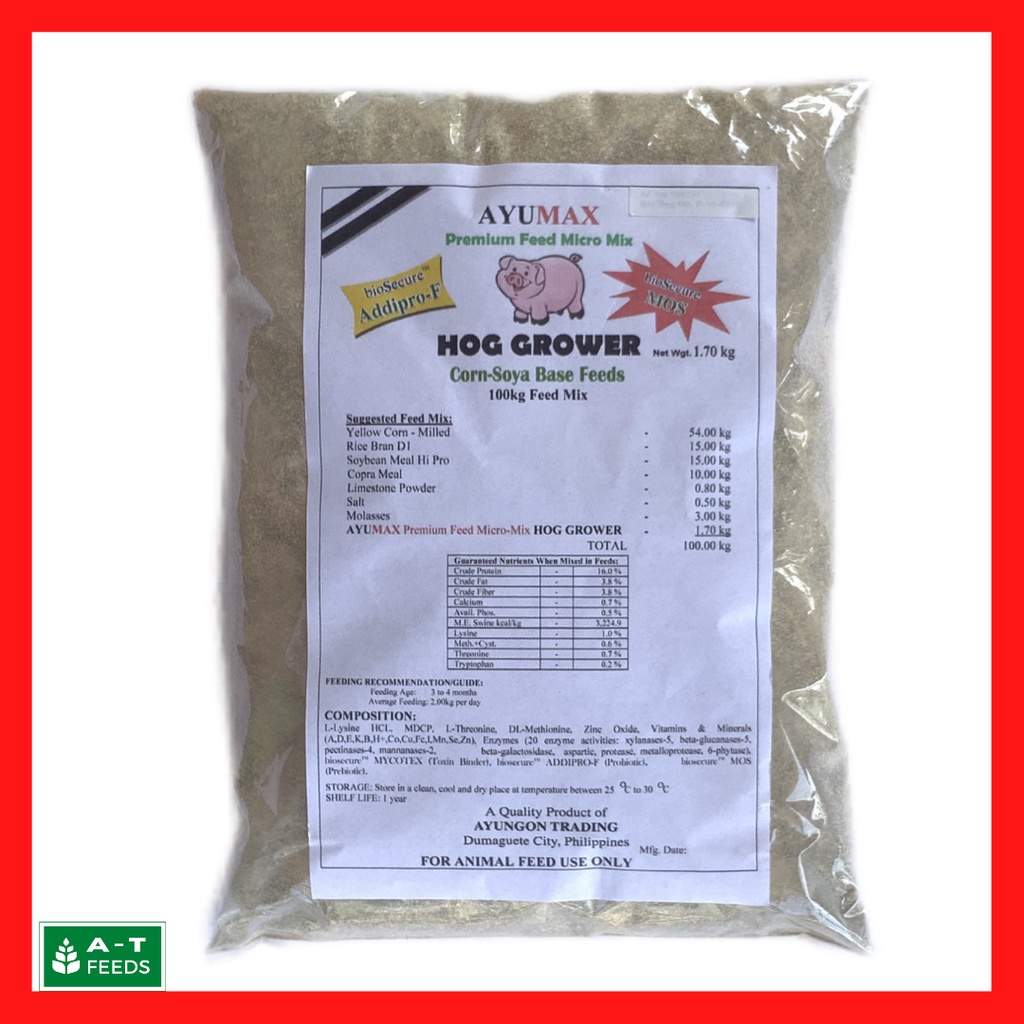 Hog Grower CornSoya Base Feeds (Premium Micro Mix) Shopee Philippines