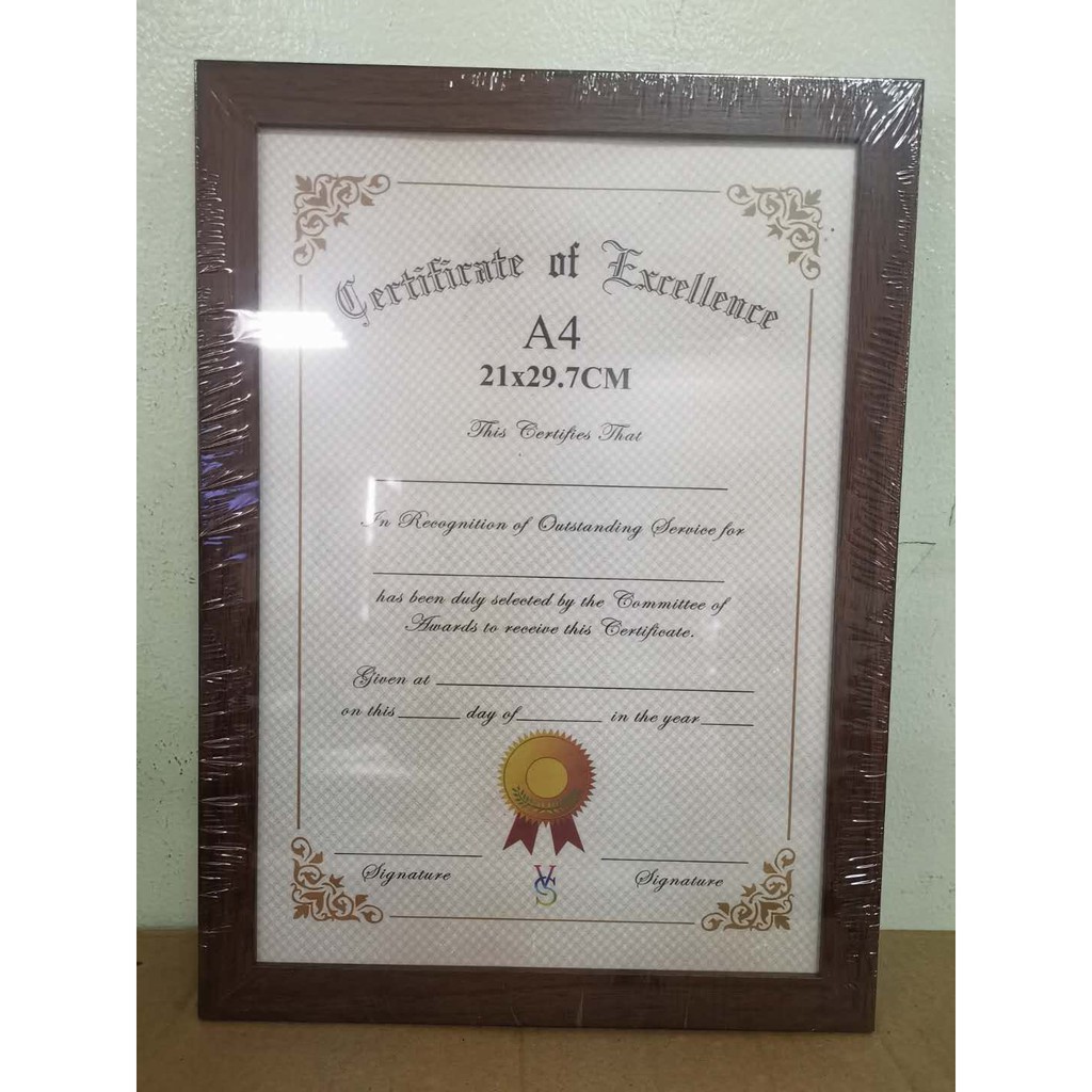 [VS] CERTIFICATE FRAME WOODEN ACETATE COVER A4 YY6020/YY8033X/YY8001
