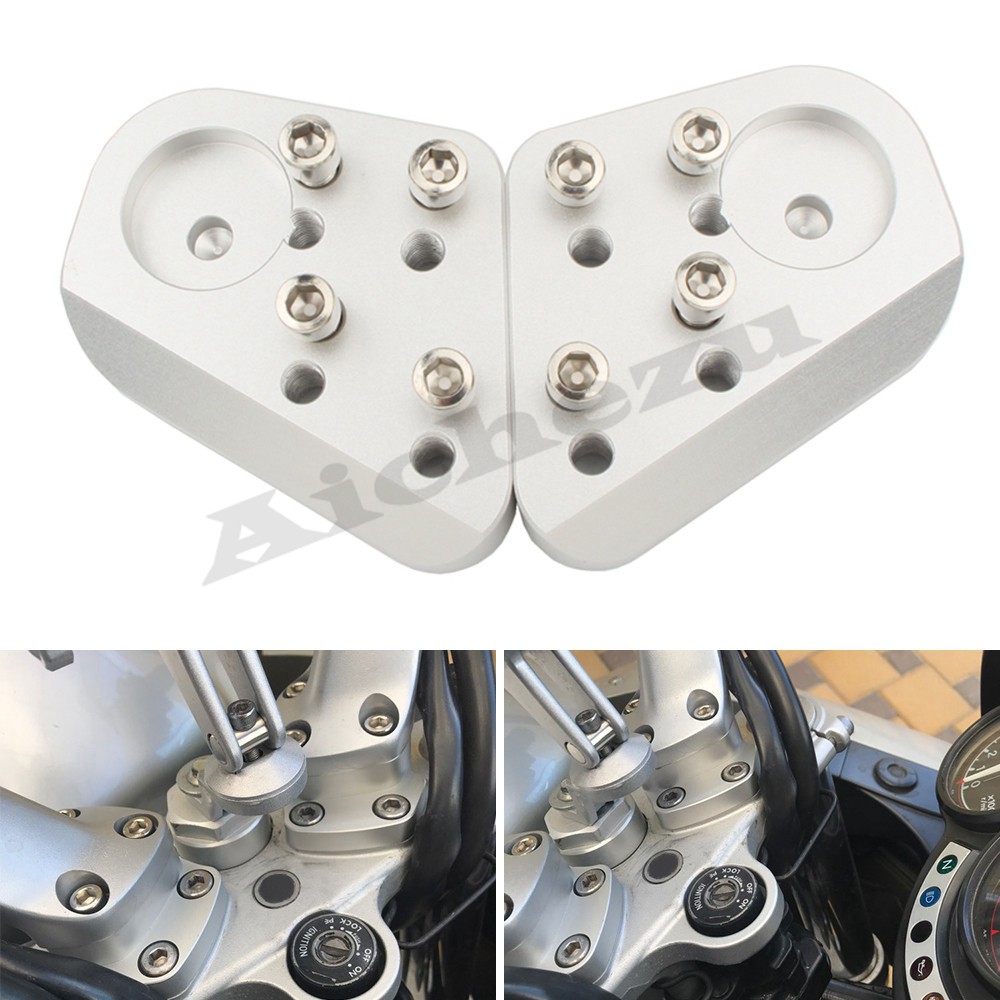 ACZ Motorcycle Handlebar Riser Handle Fat Bar Risers Silver for BMW