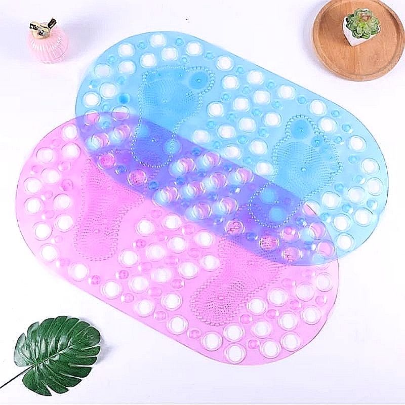 Transparent Oval Foot Bath Mat Anti Slip (40*60cm) Bathmat BM6837