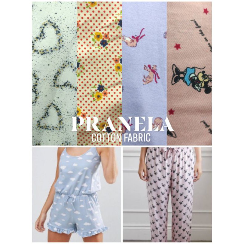 Pranela Cotton Fabric 60" width ( Sold per yard ) for Sleepwear and Pajama Shopee Philippines