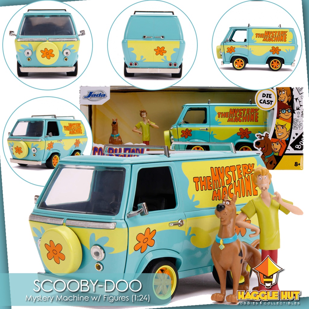 JADA Toys 124 The Mystery Machine Van w/ Scooby Doo and Shaggy Figures Die Cast Scale Model