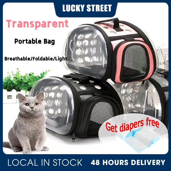 Pet Carrier Transparent Bag Portable Cats handbag Foldable Pet Travel
