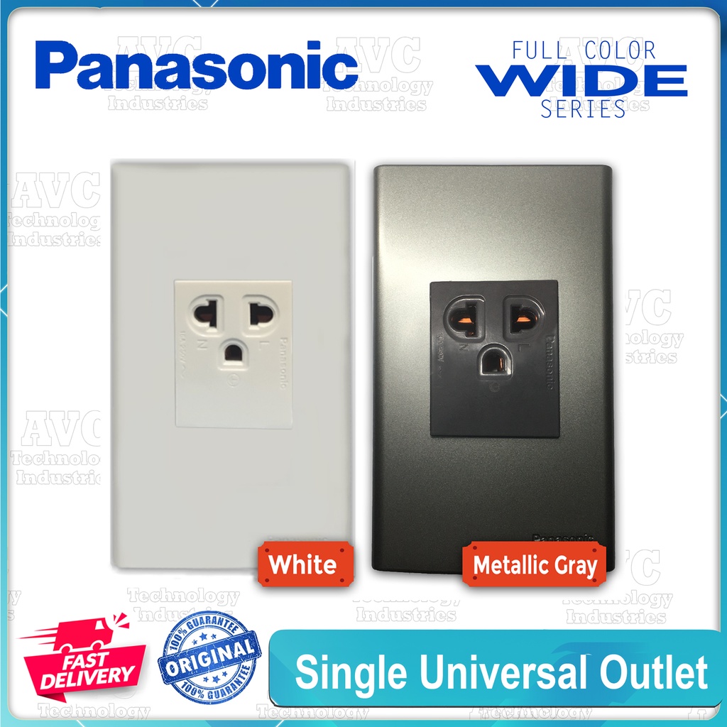PANASONIC SINGLE UNIVERSAL OUTLET WITH GROUNDING 1GANG Shopee