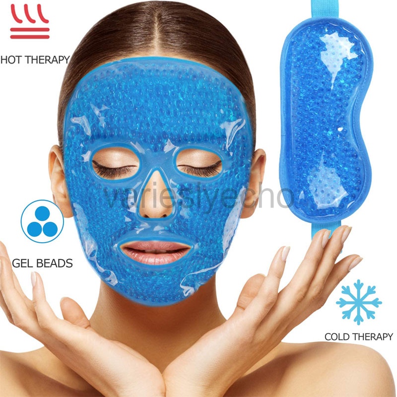2pcs Gel Beads Face & Eye Masks Kit Hot/Cold Mask Cooling Ice/Heat