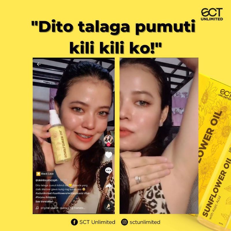 SkinCanTell Sunflower Oil with Kojic Acid with Freebie Shopee Philippines